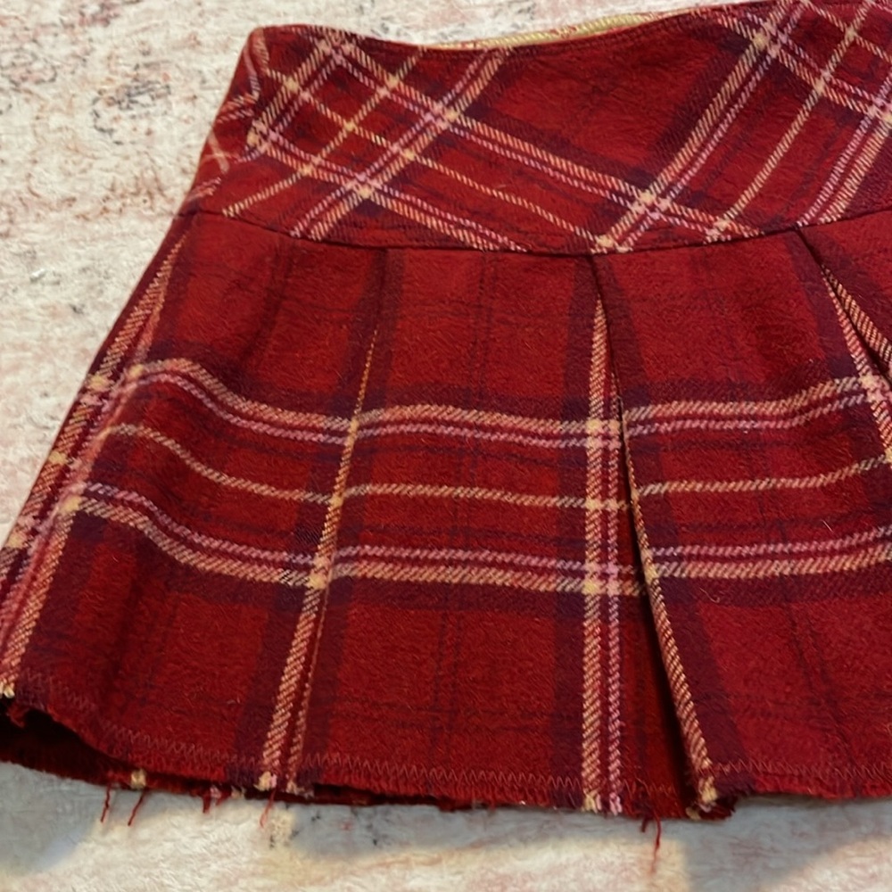 Rare!!Y2K Vintage Abercrombie micro mini wool blend skirt academia, school girl - Picture 3 of 7